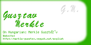 gusztav merkle business card